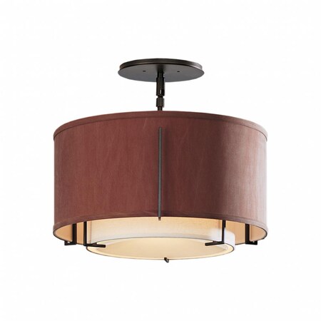 Hubbardton Forge Exos Small Double Shade Semi-Flush 126501-SKT-84-SF1099-SF1590